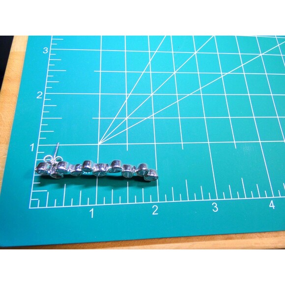 Genuine Old Mine Cut Diamond Sterling Silver Tennis Earrings 1.35 CT 7.9gr - Picture 4 of 7